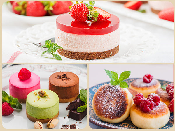 HULISEN 3-Inch Round Cake Ring Mold - 4 Rings & 1 Pusher