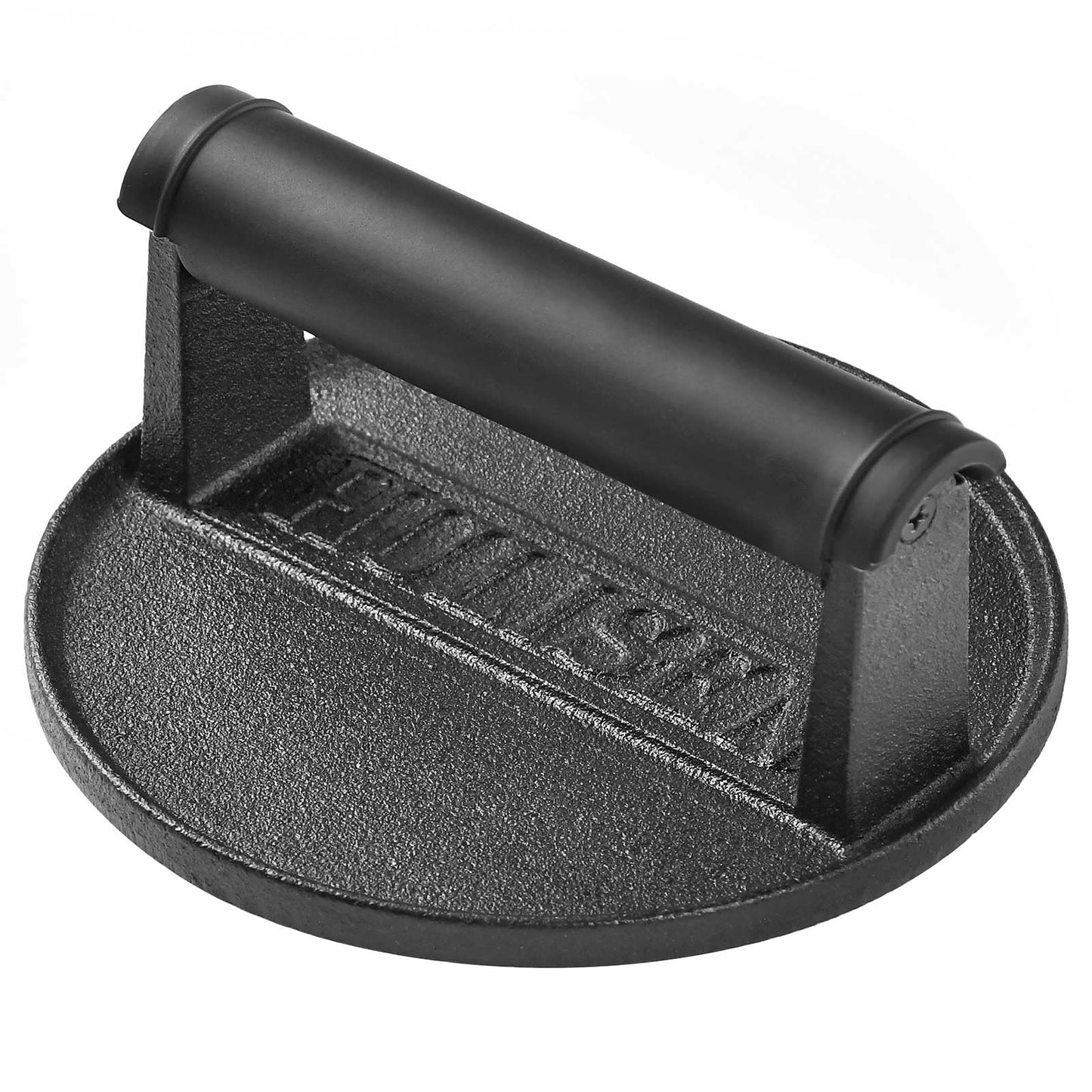 HULISEN 6-Inch / 8.8-Inch Pre-Seasoned Cast Iron Burger Press - Heavy Duty Grill Press with Heat Resistant Handle
