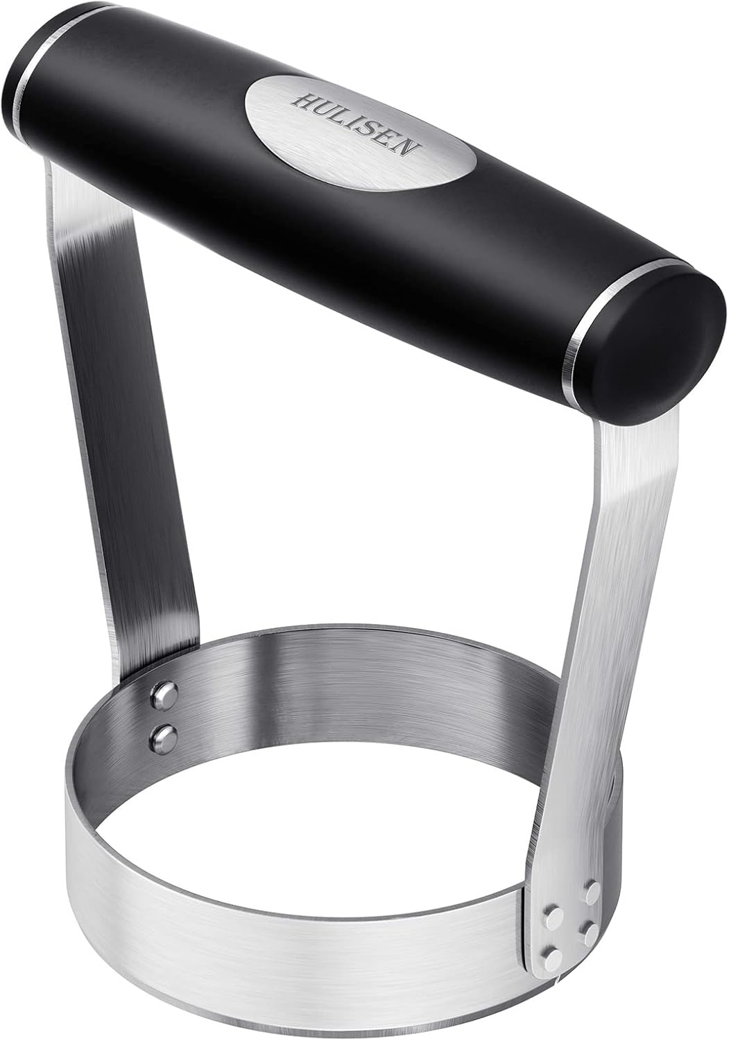 HULISEN Plain Edge Food Chopper - 3" Stainless Steel Hand Chopper with Grip Handle