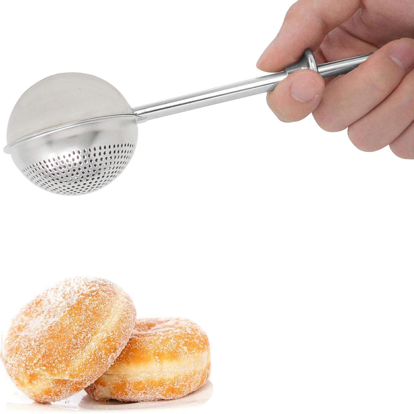 HULISEN Flour Duster for Baking - 304 Stainless Steel Powdered Sugar Shaker