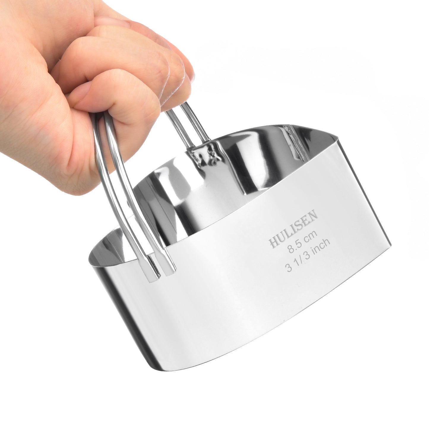 HULISEN Heart Cookie Cutter Set - 5 Pieces, Stainless Steel Biscuit Cutters with Handle