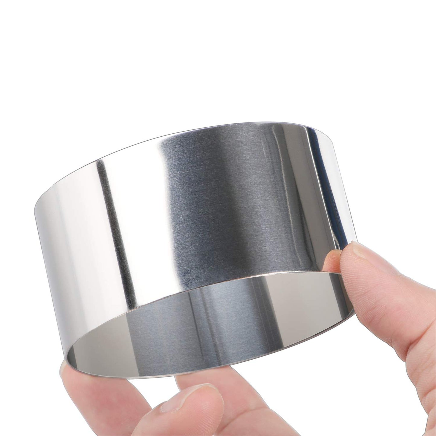 HULISEN 3-Inch Round Cake Ring Mold - 4 Rings & 1 Pusher