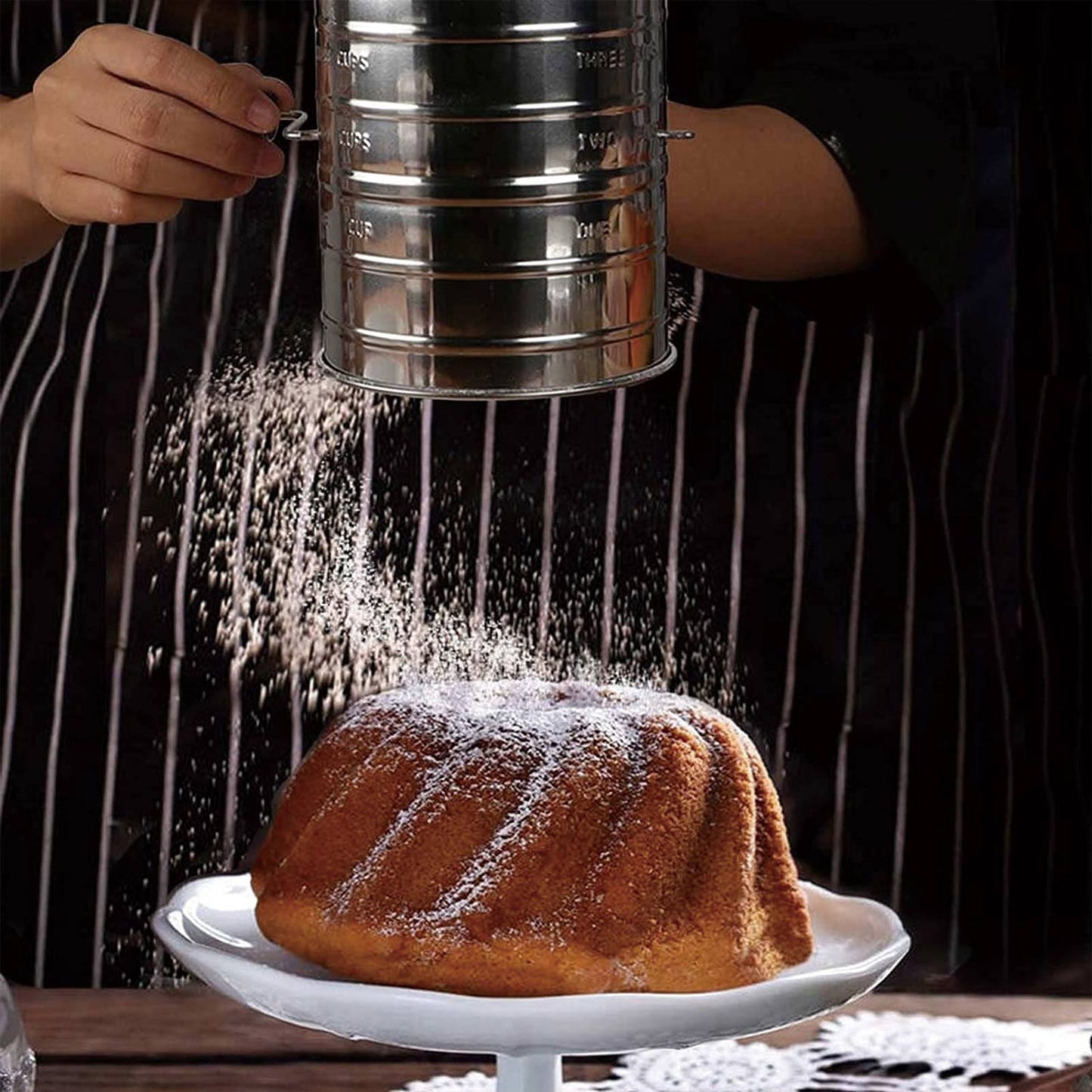 HULISEN 3-Cup Flour Sifter for Baking