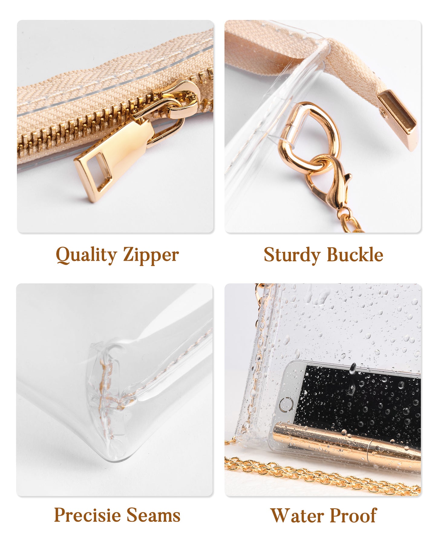 HULISEN Small Clear Purse Stadium Approved