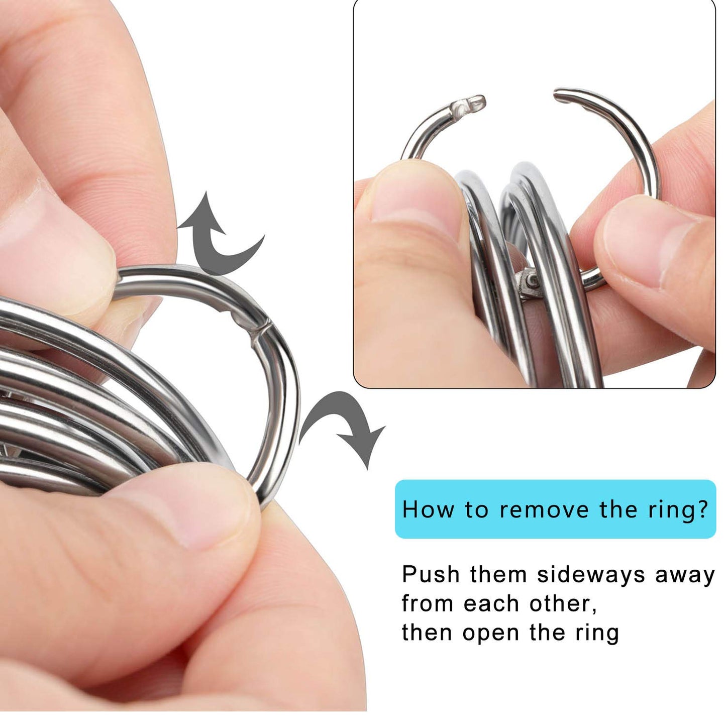 HULISEN Round Cookie Cutter Set - 5 Pieces, Stainless Steel Biscuit Cutters with Handle