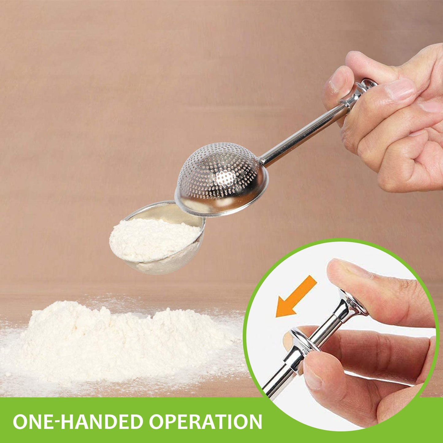 HULISEN Stainless Steel Baking Tool Set - Pastry Scraper & Dough Blender & Flour Duster & 5-Piece Biscuit Cutter