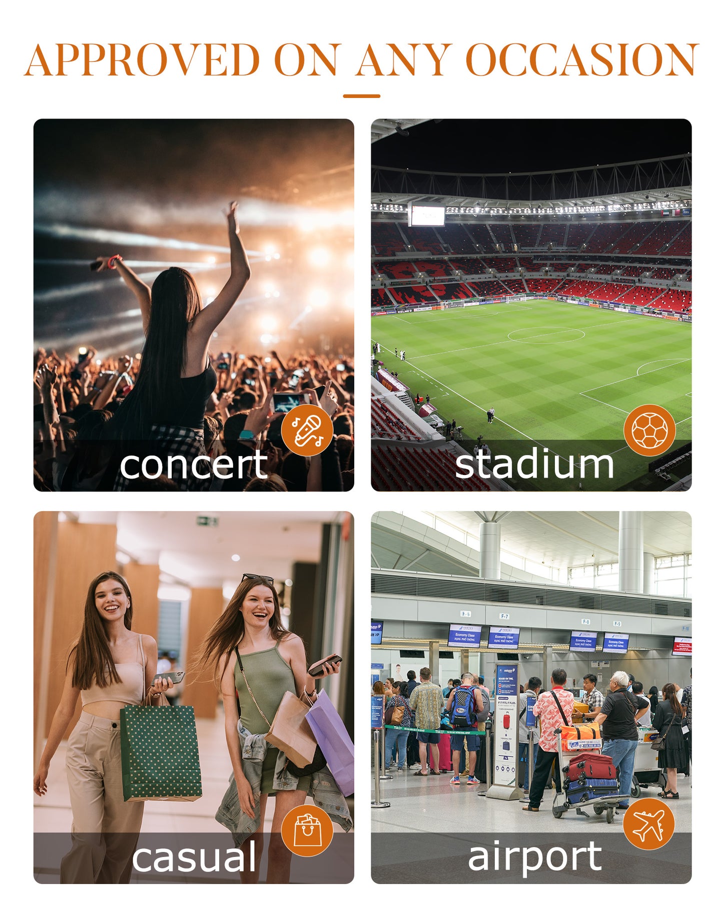 HULISEN Small Clear Purse Stadium Approved