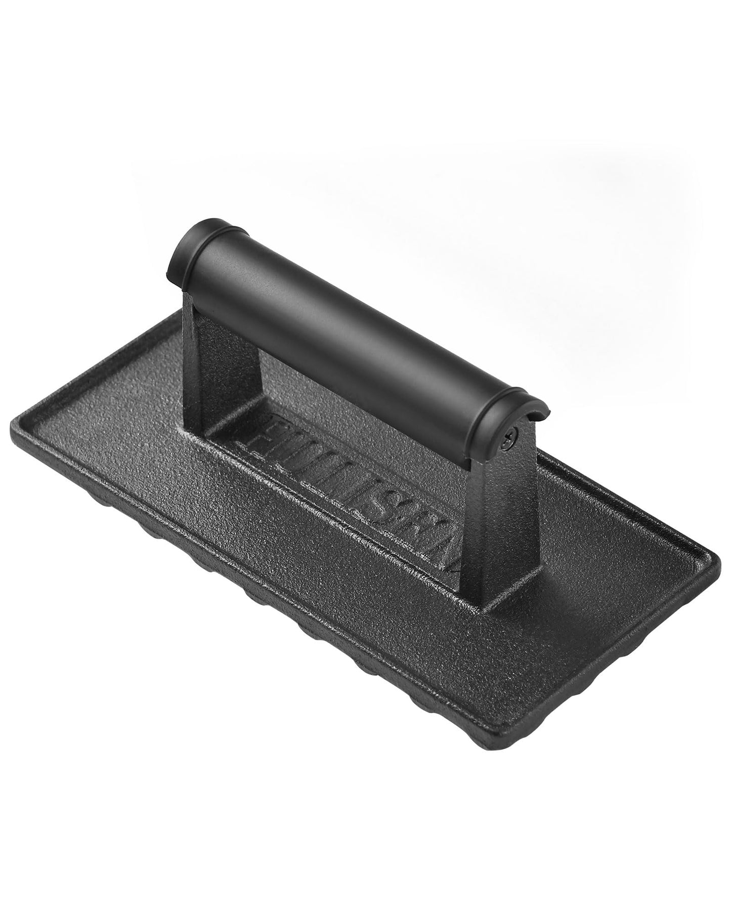 HULISEN 6-Inch / 8.8-Inch Pre-Seasoned Cast Iron Burger Press - Heavy Duty Grill Press with Heat Resistant Handle