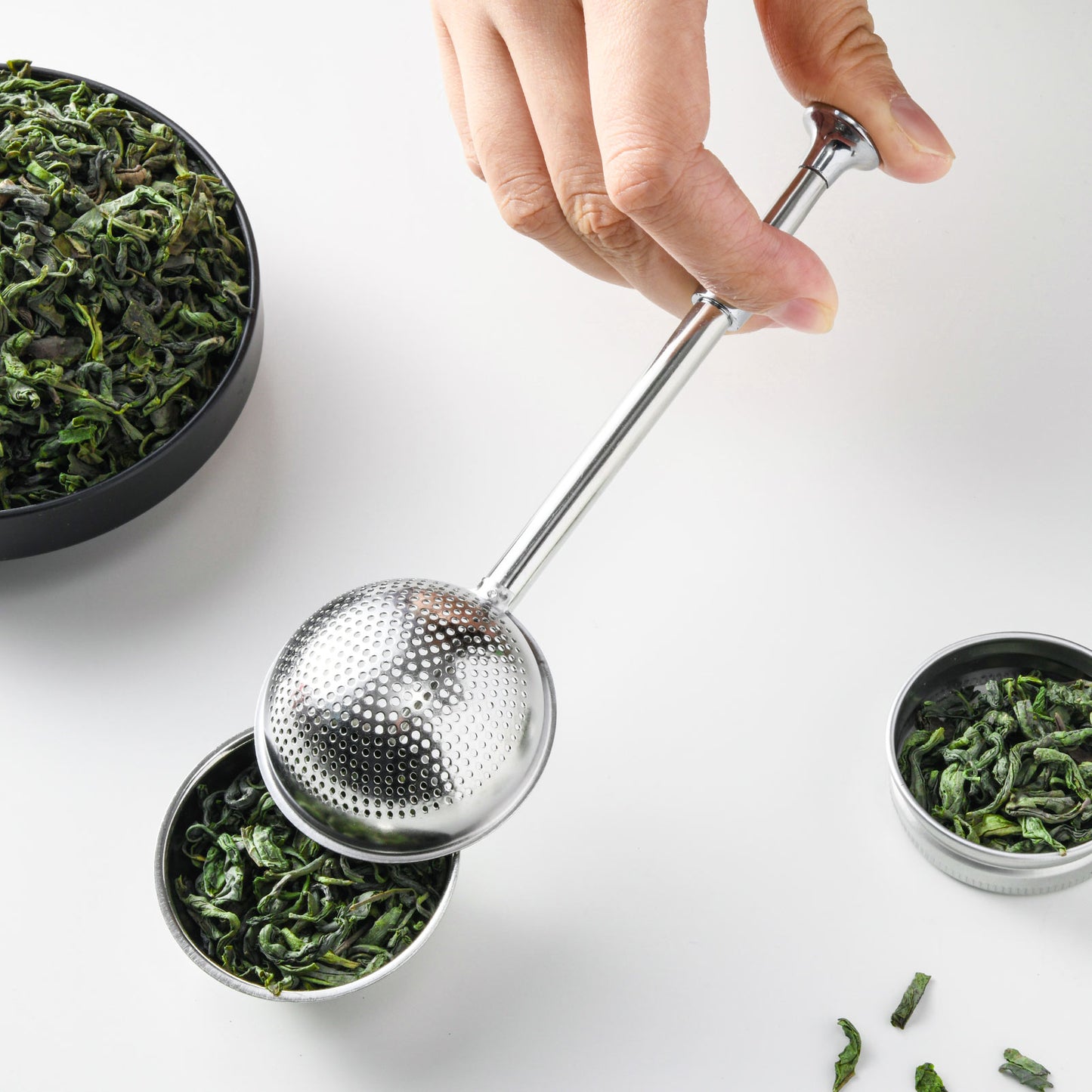 HULISEN Flour Duster for Baking - 304 Stainless Steel Powdered Sugar Shaker