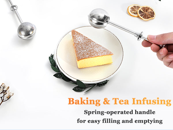 HULISEN Flour Duster for Baking - 304 Stainless Steel Powdered Sugar Shaker